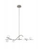 Lampa wisząca dekoracyjna niklowana w nowoczesnym stylu szklane klosze kule FLAMING 368900607 TRIO SELECT